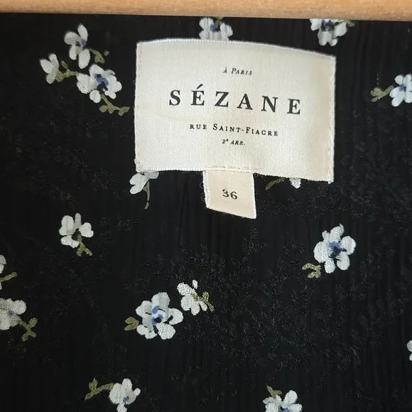 Sezane Floral Blouse and Skirt Set, GUC, French Chic, Quiet Luxury Paris - Picture 3 of 12